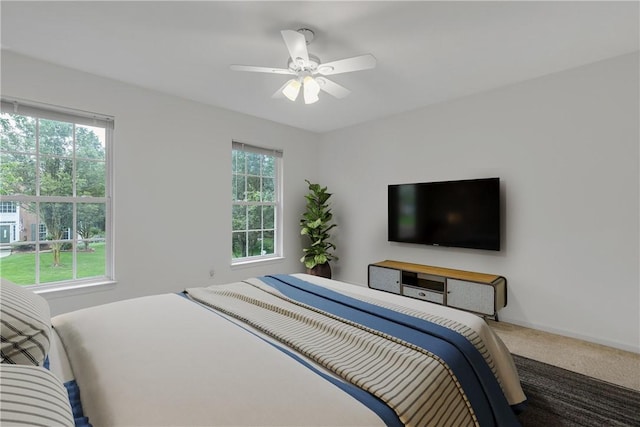 642 Water View Dr, Cranberry Twp, PA 16066 - carpeted bedroom with baseboards and a ceiling fan