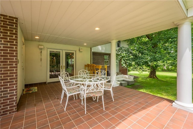 2590 Wildwood Rd, Hampton, PA 15101 - view of patio with french doors and an outdoor hangout area