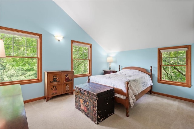 2590 Wildwood Rd, Hampton, PA 15101 - carpeted bedroom featuring vaulted ceiling and multiple windows