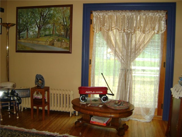 404 Scipio, Jamestown, PA 16134 - living area with radiator heating unit and wood-type flooring