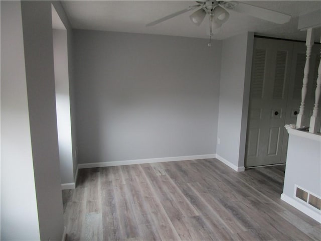 43 Shadow, Whitehall, PA 15227 - unfurnished room featuring a ceiling fan and wood finished floors