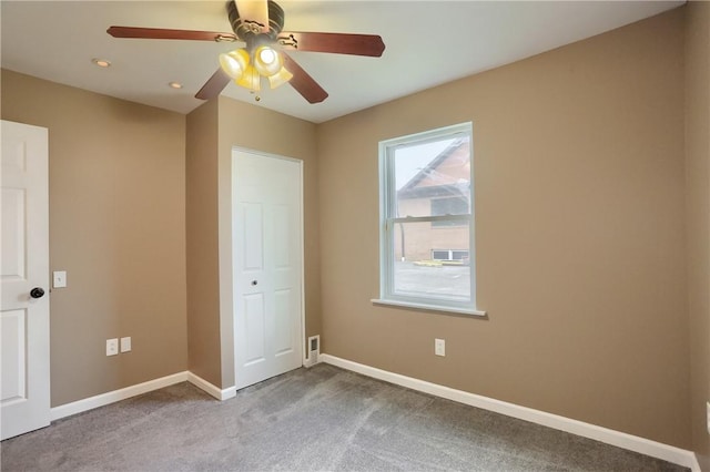 516 5th St, Darlngtn Twp, PA 16115 - unfurnished bedroom featuring carpet, ceiling fan, and recessed lighting