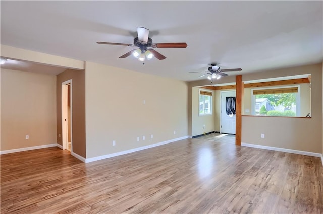 516 5th St, Darlngtn Twp, PA 16115 - spare room with light wood-style floors and a ceiling fan