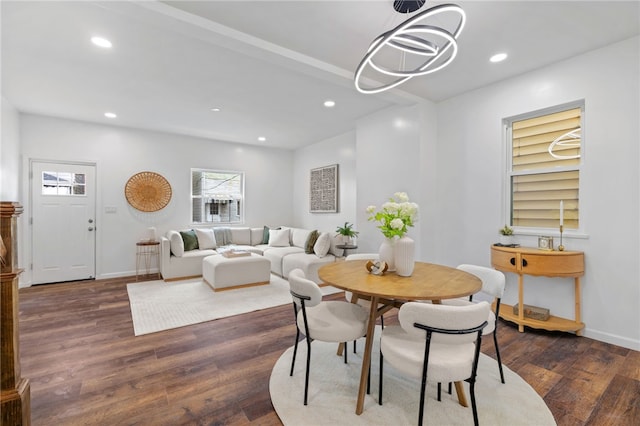 211 Taylor St, Bloomfield, PA 15224 - dining area featuring wood finished floors and recessed lighting