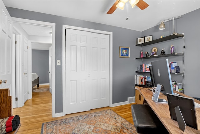 1171 La Salle Rd, Monroeville, PA 15146 - office featuring light wood finished floors and a ceiling fan