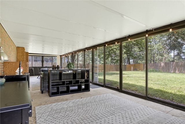 1171 La Salle Rd, Monroeville, PA 15146 - sunroom with brick wall and a wall of windows