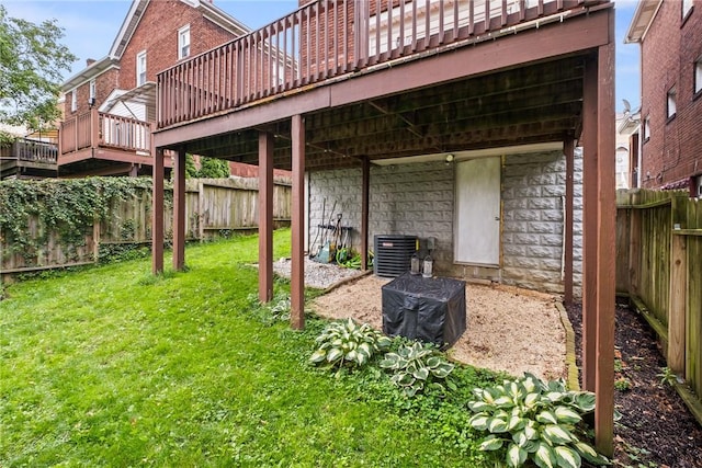 2072 Dartmore St, Overbrook, PA 15210 - fenced backyard featuring a wooden deck