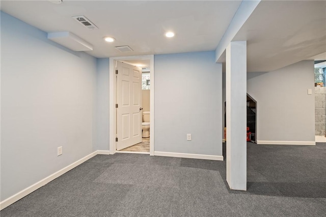 2072 Dartmore St, Overbrook, PA 15210 - finished basement with carpet floors and recessed lighting