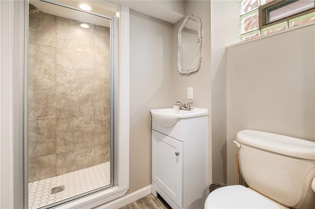 2072 Dartmore St, Overbrook, PA 15210 - full bath featuring a stall shower, vanity, and wood finished floors