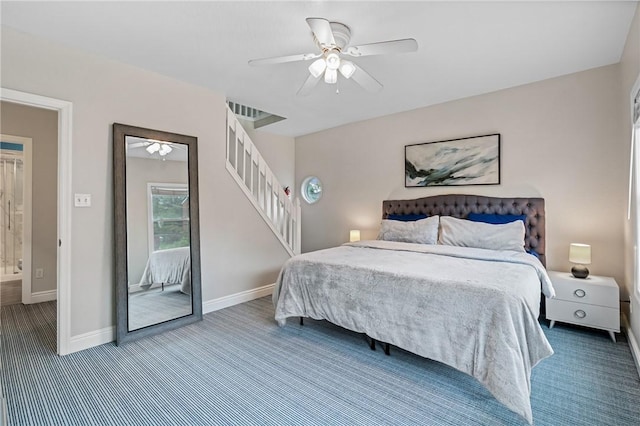 312 Edith St, Mt Washington, PA 15211 - bedroom with carpet floors, ceiling fan, and access to exterior