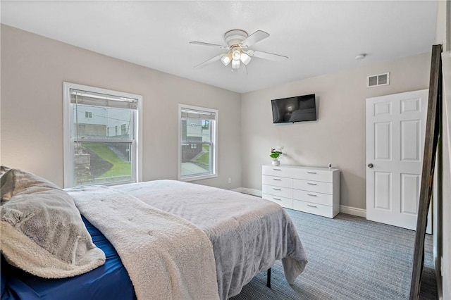 312 Edith St, Mt Washington, PA 15211 - carpeted bedroom with baseboards and a ceiling fan