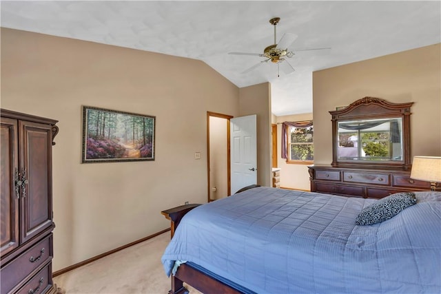 116 Rizzi Dr, Penn Twp Wml, PA 15642 - bedroom featuring light carpet, lofted ceiling, and ceiling fan