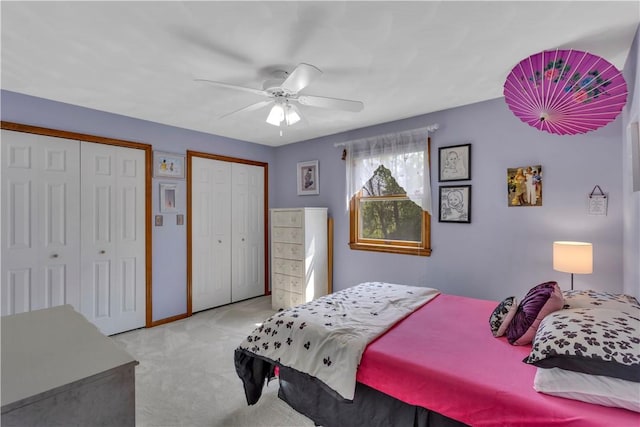116 Rizzi Dr, Penn Twp Wml, PA 15642 - bedroom with two closets, carpet flooring, and ceiling fan