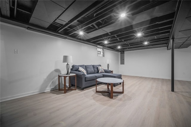 1202 Oakridge Rd, South Fayette, PA 15057 - living area featuring electric panel and wood finished floors