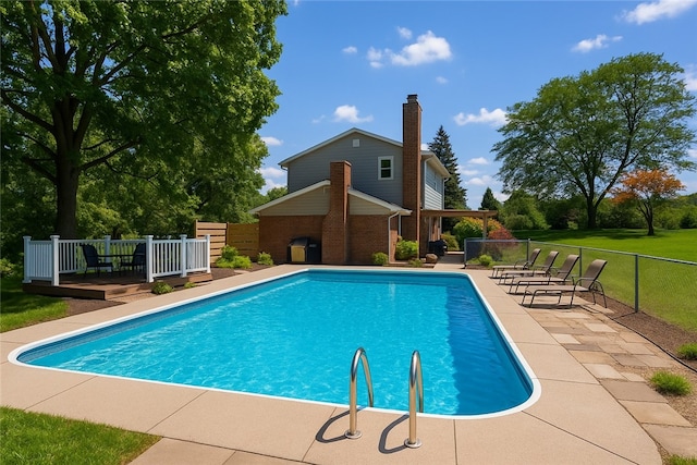 1202 Oakridge Rd, South Fayette, PA 15057 - view of pool with a deck and a patio