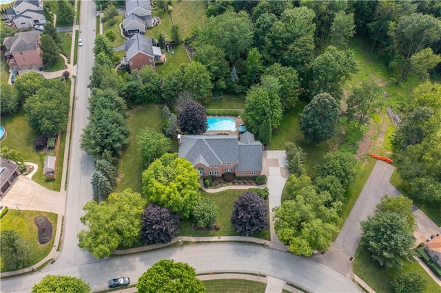 1648 Blackburn Heights Dr, Ohio Twp, PA 15143 - aerial overview of property's location with a pool and nearby suburban area