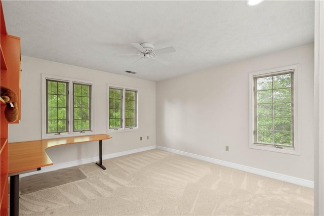 1648 Blackburn Heights Dr, Ohio Twp, PA 15143 - unfurnished office featuring light carpet, healthy amount of natural light, and ceiling fan