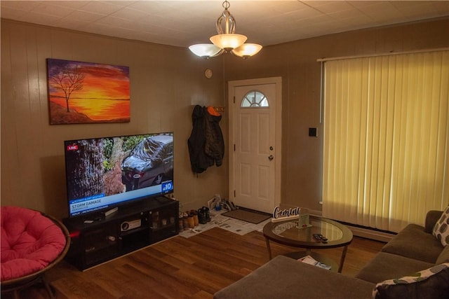 47-49 S S 5th St, Indiana Boro Ind, PA 15701 - living area with wood finished floors