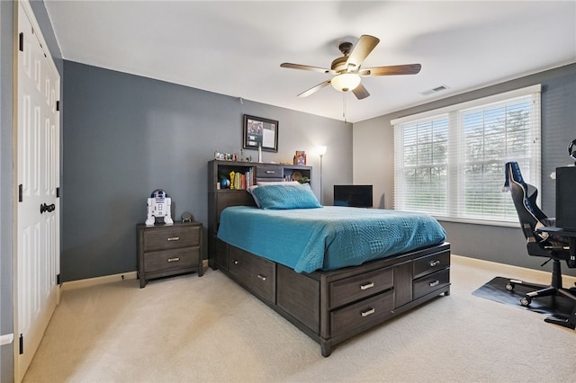 322 Dirkshire Ct, Adams Twp, PA 16046 - bedroom featuring light carpet, a desk, and ceiling fan