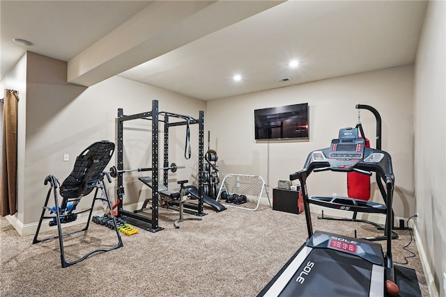 322 Dirkshire Ct, Adams Twp, PA 16046 - workout area with carpet floors and recessed lighting