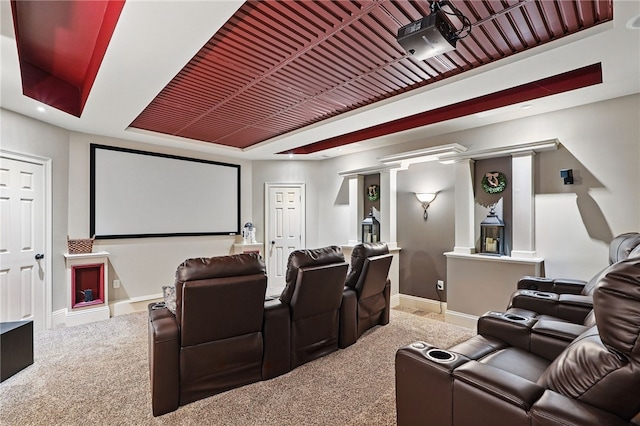 322 Dirkshire Ct, Adams Twp, PA 16046 - cinema with carpet and a raised ceiling