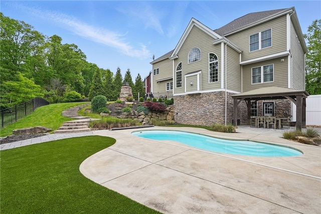 322 Dirkshire Ct, Adams Twp, PA 16046 - view of swimming pool featuring a gazebo and a patio
