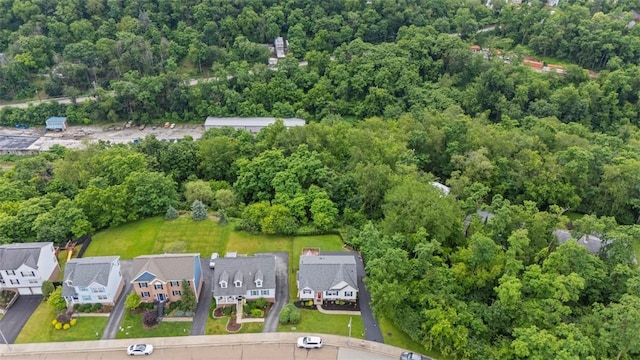 196 Oakbrook Cir, Banksville/Westwood, PA 15220 - aerial perspective of suburban area featuring a heavily wooded area