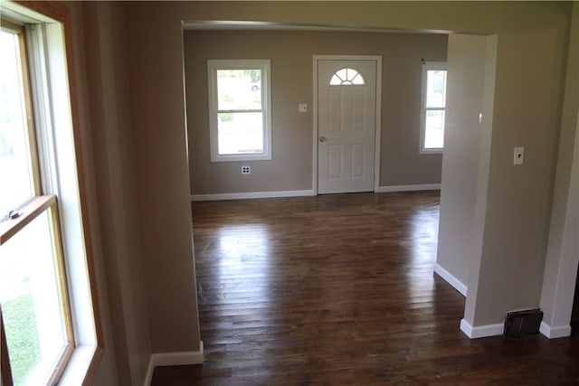 125 Clay St, Marion Twp, PA 16020 - entryway featuring healthy amount of natural light and dark wood-style floors