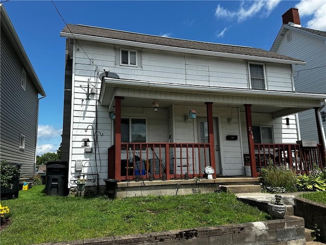 206 Pine St, Connellsville, PA 15425 - view of front of house with a porch