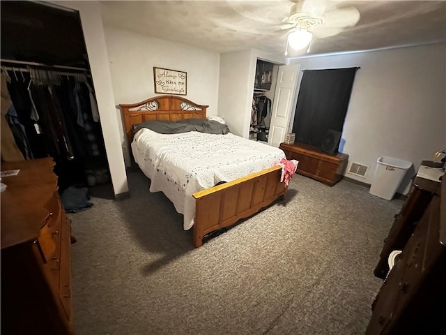 206 Pine St, Connellsville, PA 15425 - bedroom with carpet floors, a closet, and a ceiling fan