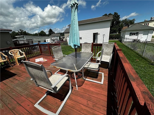 206 Pine St, Connellsville, PA 15425 - wooden deck featuring outdoor dining area