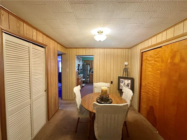 3246 Old Mcclellandtown Rd, Pa, PA 15458 - carpeted dining room featuring wood walls