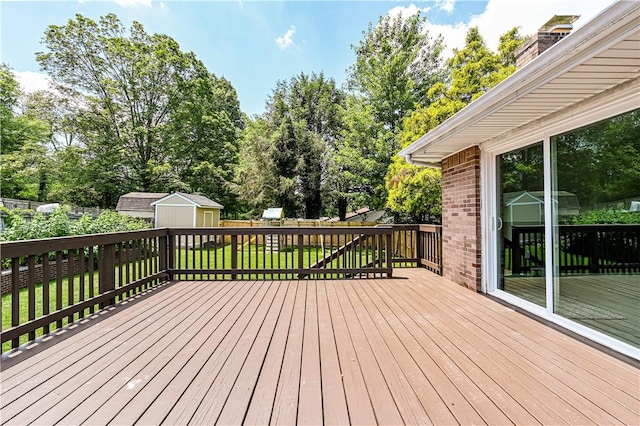 25 Nottingham Dr, Hempfield Twp, PA 15601 - deck with a shed and view of scattered trees