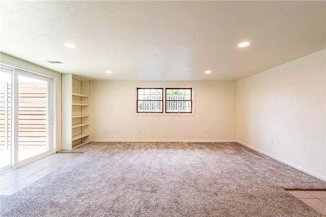 25 Nottingham Dr, Hempfield Twp, PA 15601 - empty room featuring light colored carpet, recessed lighting, and a textured ceiling