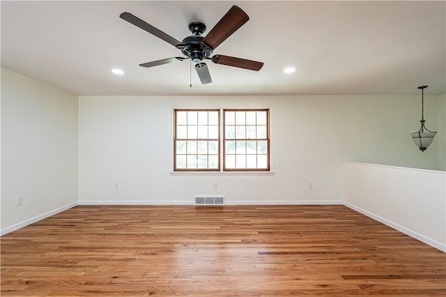 25 Nottingham Dr, Hempfield Twp, PA 15601 - spare room with recessed lighting, light wood-style flooring, and a ceiling fan