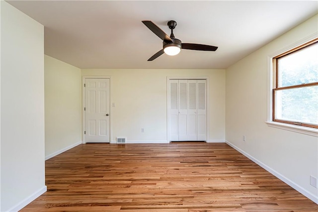 25 Nottingham Dr, Hempfield Twp, PA 15601 - unfurnished bedroom featuring light wood-style flooring, a closet, and a ceiling fan