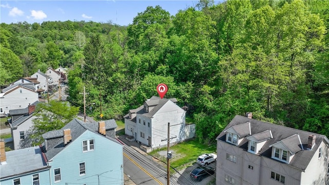 2617-2619 Spring Garden Ave, Spring Garden, PA 15212 - aerial perspective of suburban area with a heavily wooded area