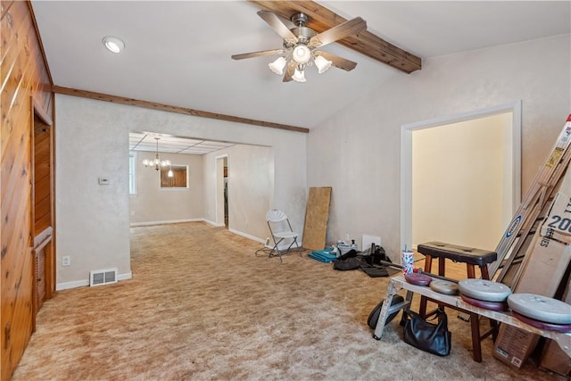 2617-2619 Spring Garden Ave, Spring Garden, PA 15212 - carpeted spare room featuring a chandelier and a ceiling fan