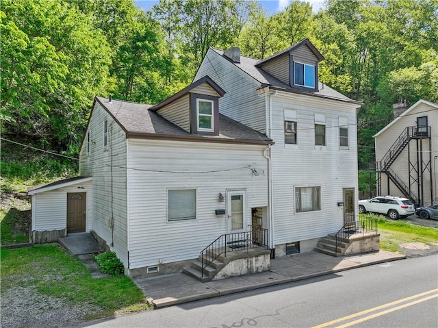 2617-2619 Spring Garden Ave, Spring Garden, PA 15212 - view of front of house with view of wooded area and a shingled roof