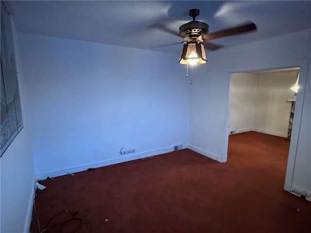 3238 Hardie Way, Oakland, PA 15213 - empty room with ceiling fan and carpet floors