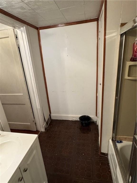 3238 Hardie Way, Oakland, PA 15213 - bathroom featuring vanity and baseboards