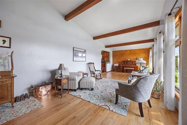 367 Crescent Dr, Canton Twp, PA 15301 - living room featuring wood finished floors and wood walls