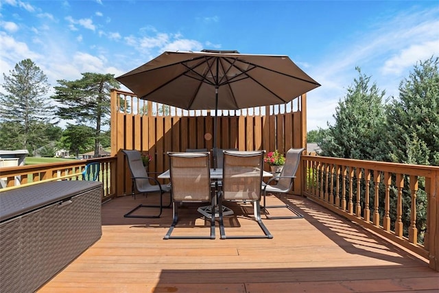 367 Crescent Dr, Canton Twp, PA 15301 - wooden deck with outdoor dining area