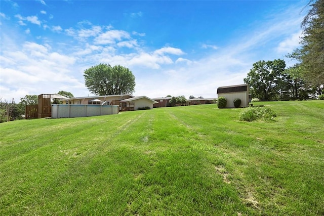 367 Crescent Dr, Canton Twp, PA 15301 - view of grassy yard with a storage unit