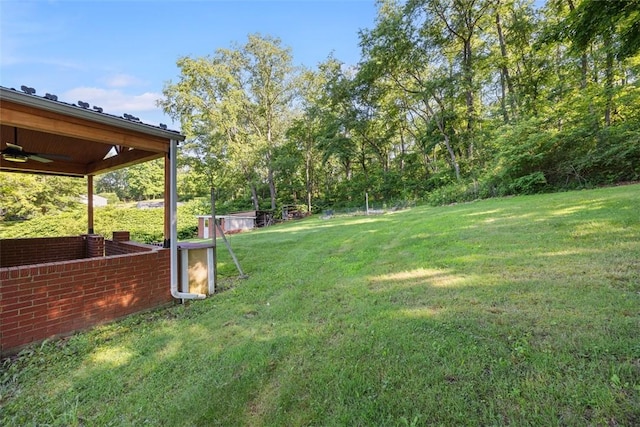 3960 Millers Run Rd, Cecil, PA 15057 - view of grassy yard featuring ceiling fan