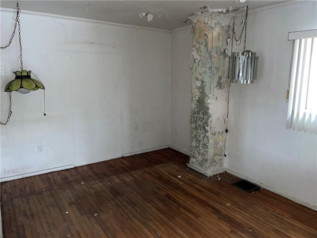 311 Euclid Ave, Glassport, PA 15045 - unfurnished room featuring wood-type flooring and crown molding