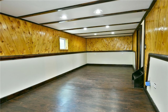 49 N Oakdale Ave, Hermitage, PA 16148 - basement featuring wood finished floors, recessed lighting, and wooden walls