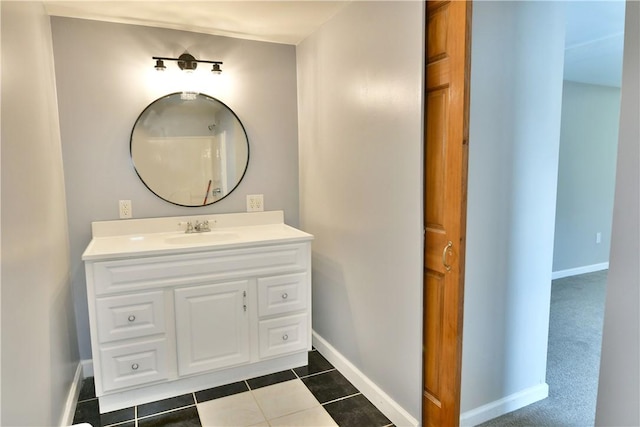 49 N Oakdale Ave, Hermitage, PA 16148 - bathroom with vanity and tile patterned floors