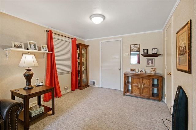 2534 Jefferson Ave, West Mifflin, PA 15122 - sitting room featuring carpet and ornamental molding