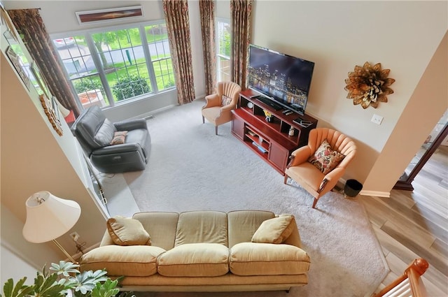 135 Linden Ct, Seven Fields Boro, PA 16046 - living room featuring baseboards and wood finished floors